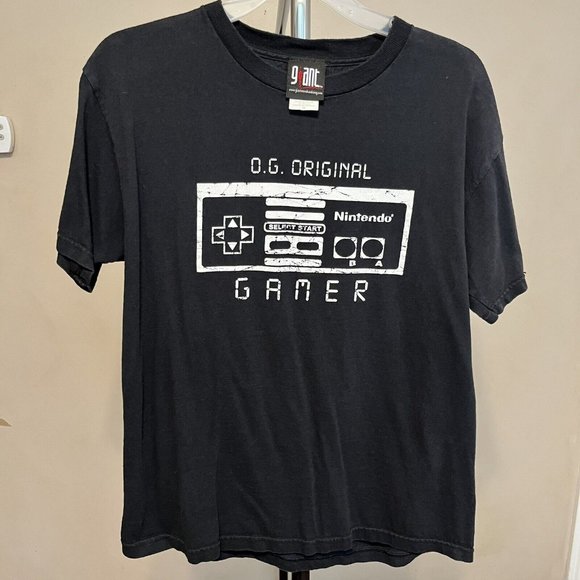 Vintage T-Shirt Nintendo‎ “OG GAMER” Controller On GIANT Tag Black Medium Y2K - Picture 1 of 8